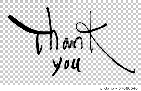 筆文字　Thank you .n 57686646