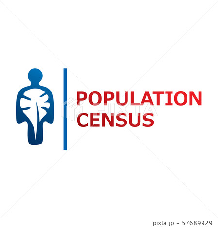 Vector logo for census, population count and 57689929