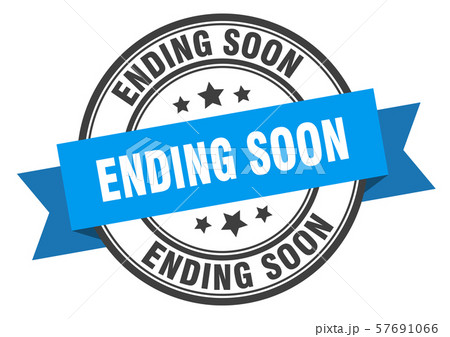 ending soon label. ending soon blue band sign. ending soon label. ending soon blue band sign. 57691066