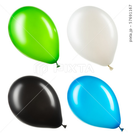 Set of colourful helium balloons, element of decorations Set of colourful helium balloons, element of decorations 57691167