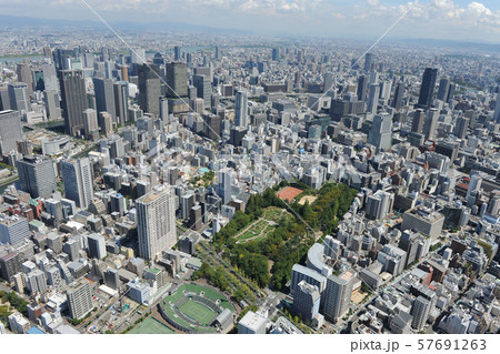 大阪市西区を空撮 57691263