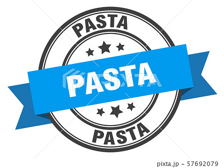 pasta label. pasta blue band sign. pasta 57692079