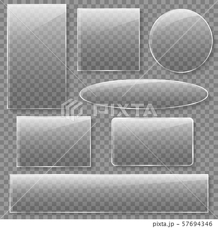 Glass plates set, square, rectangle 57694346
