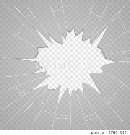 Broken glass texture. Isolated realistic cracked 57694355