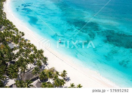 Aerial view from drone on tropical island with 57695292