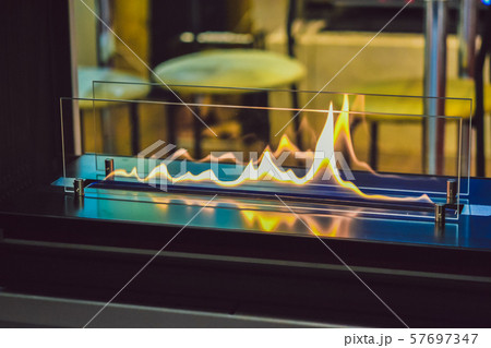 Biofireplace burn on ethanol gas. Contemporary mount biofuel 57697347