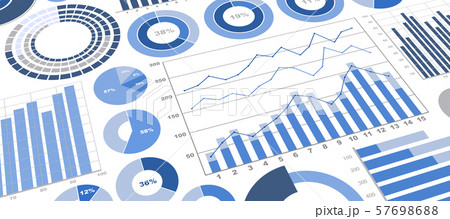 様々なチャートとグラフ 57698688