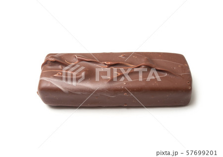 Closeup of chocolate bar on white background Closeup of chocolate bar on white background 57699201