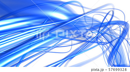 なめらかな曲線で表現したラインイメージ 57699328