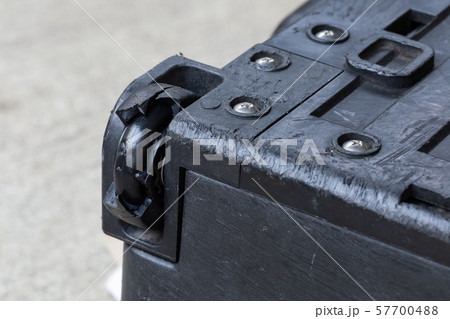 Damaged rubber bearing luggage wheel 57700488