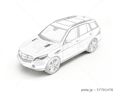 Suv generic car stylized 3D rendering. 57701476