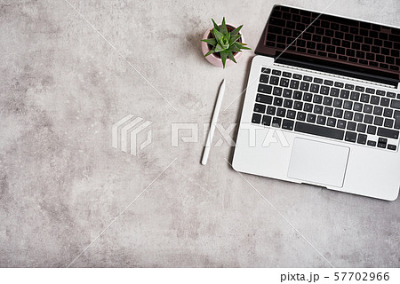 Flat lay photo of office table. 57702966