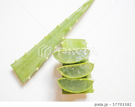aloe vera star cactus slide Isolated on a white background 57703382