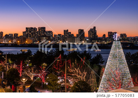 イルミネーションのお台場 夕景 イルミネーションのお台場 夕景 57705083