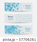 Blue set banners abstract background, header on website template 57706261