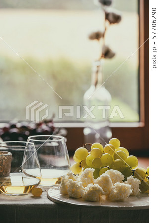 Cheese, grapes and wine Cheese, grapes and wine 57706290