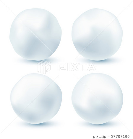 Snowball isolated on white background. Snowballs collection. Frozen ice ball. Winter decoration for Snowball isolated on white background. Snowballs collection. Frozen ice ball. Winter decoration for 57707196