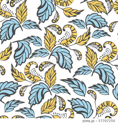 Seamless hand-drawn flowers pattern, floral background. Seamless pattern can be used for wallpaper, pattern fills, web page background,surface textures. Gorgeous seamless floral background 57707250
