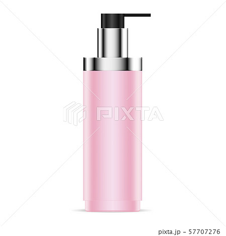 Cosmetic bottle with pump dispenser cap. Cosmetics 57707276