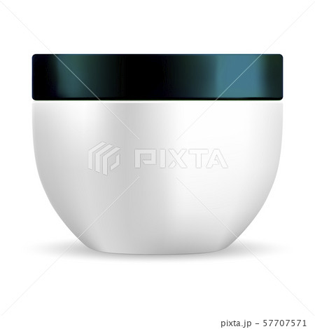 Cream Jar. White Plastic Container. Vector Blank. Cream Jar. White Plastic Container. Vector Blank. 57707571
