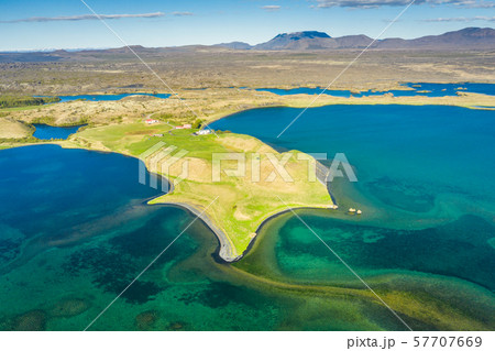 Myvatn Lake landscape at North Iceland. Wiew from 57707669