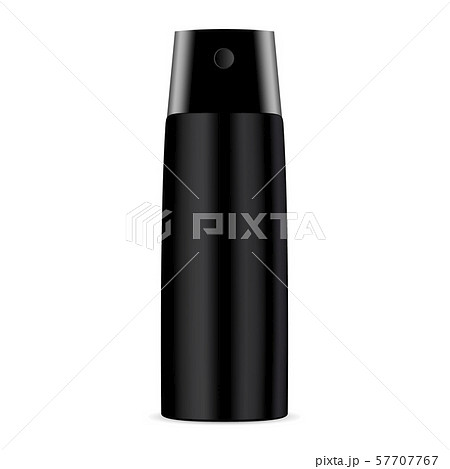 Deodorant Spray Bottle. Black Aerosol Tube Mockup. 57707767