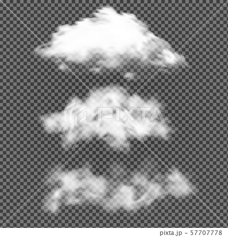 Sky Cloud Isolated on Background. Realistic Vector 57707778