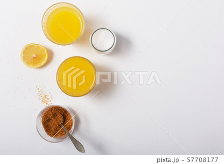 Homemade Isotonic Energy Drink and Ingredients. 57708177