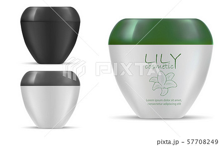 Cosmetic Jar. Cream jar Packaging Mockup. Round 57708249