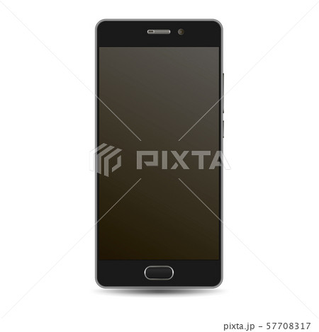 Smart Phone Vector Mockup. Black Mobile Template 57708317