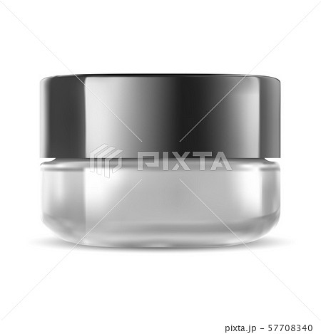 Cosmetic jar. Glass cream bottle. Transparent 57708340