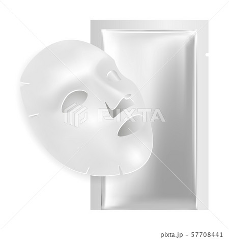 Face mask. Facial sheet package. Cosmetic product 57708441