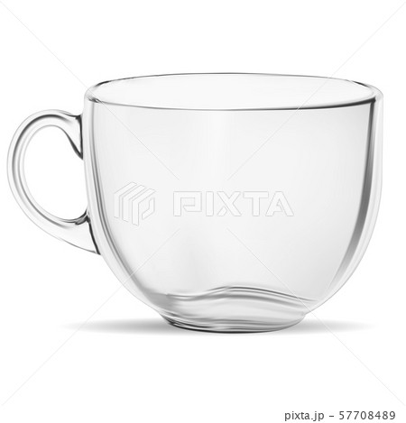 Clear Coffee Cup Mockup. Transparent Tea Glass Mug 57708489
