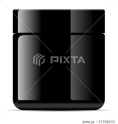 Black Cosmetic Cream Jar. Face Cream Container. 3d 57708533