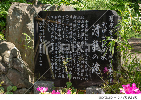 秩父今宮神社　境内　青龍の滝碑 57709230