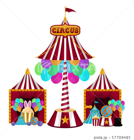 Group of circus tents 57709485