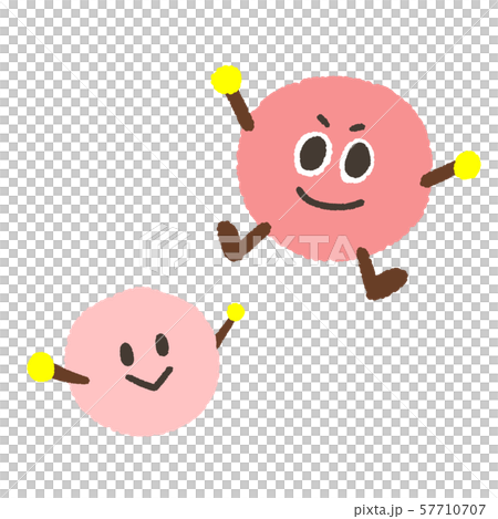良い菌 手描き風 キャラクターイラスト 良い菌 手描き風 キャラクターイラスト 57710707