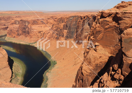 ホースシューベンドの景色　アメリカ　アリゾナ 57710759
