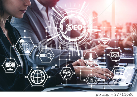 SEO Search Engine Optimization business concept. 57711036