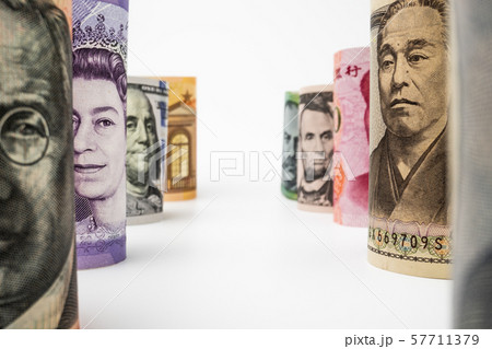 International money exchange. Foreign currency. International money exchange. Foreign currency. 57711379