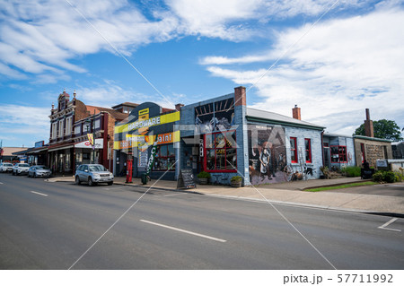 Street of Sheffield town in Tasmania, Australia. Street of Sheffield town in Tasmania, Australia. 57711992