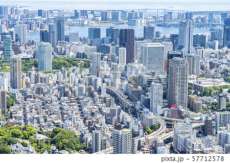 東京都 都市風景 東京ベイエリアの写真素材