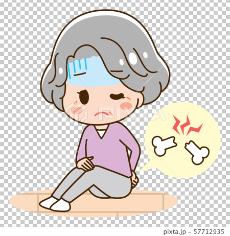 Backache senior elderly woman illustration Backache senior elderly woman illustration 57712935
