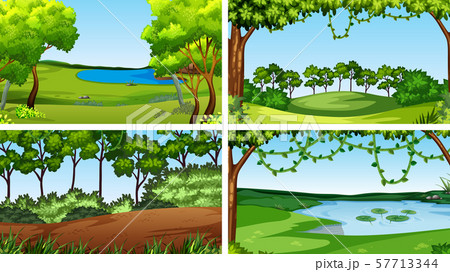 Set of scenes in nature setting 57713344
