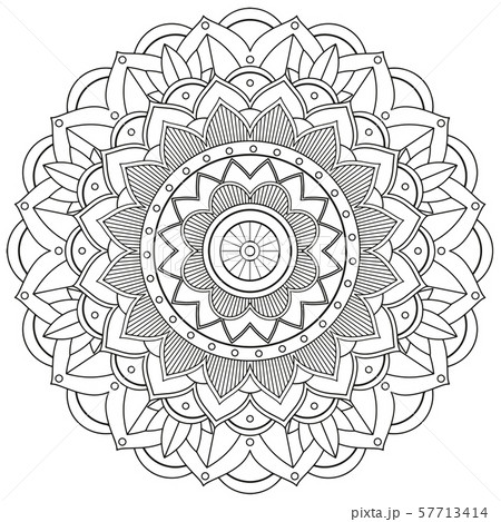 Mandala pattern design on white background 57713414