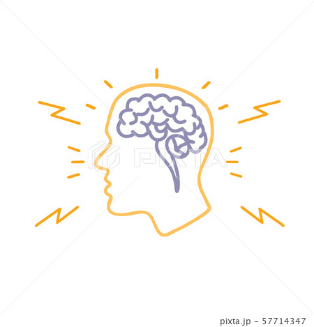 Human Brain Activity Monoline Human Brain Activity Monoline 57714347
