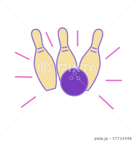 Bowling Ball Hitting Strike Monoline Bowling Ball Hitting Strike Monoline 57714348