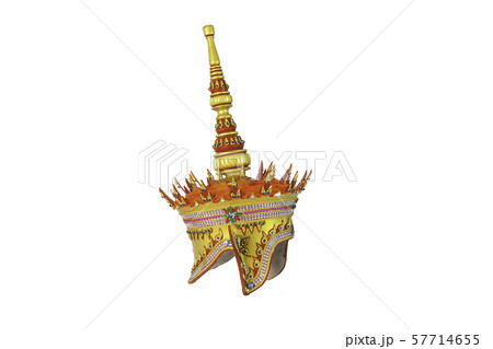 An isolated image with white background of Manohra's crown An isolated image with white background of Manohra's crown 57714655