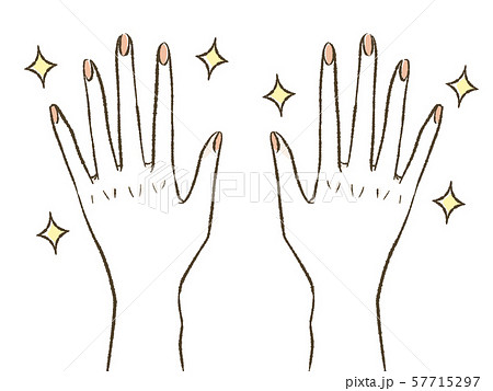 女性の手 綺麗 キラキラのイラスト素材 57715297 Pixta