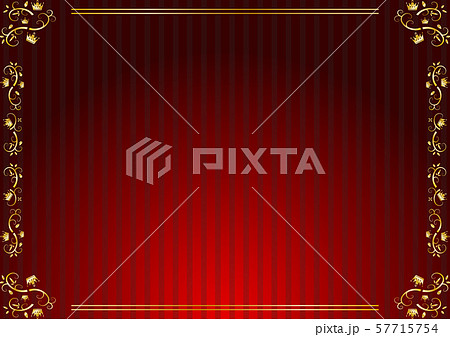 クラウンフレーム　レッドグラデーションストライプ背景 57715754